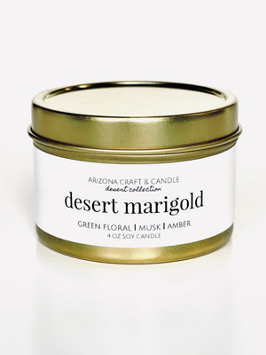 Desert Marigold Travel Candle Tin