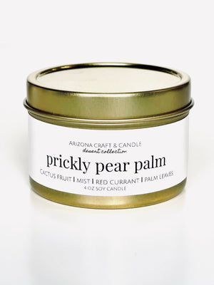 Prickly Pear Palm Travel Candle Tin