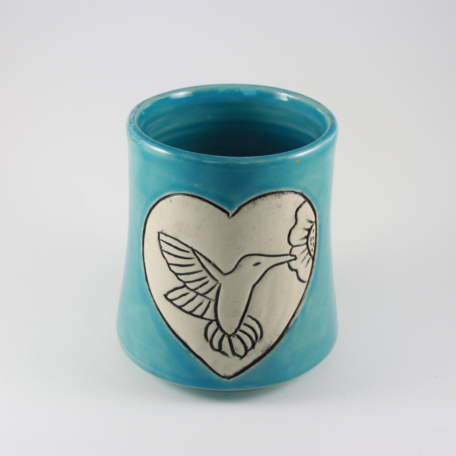 Hummingbird Carved Sipping Cup