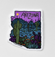 Purple Arizona Outline Sticker