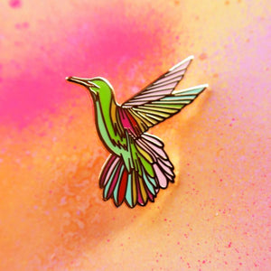 Sunshine Hummingbird Enamel Pin