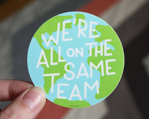 Same Team Earth Vinyl Sticker