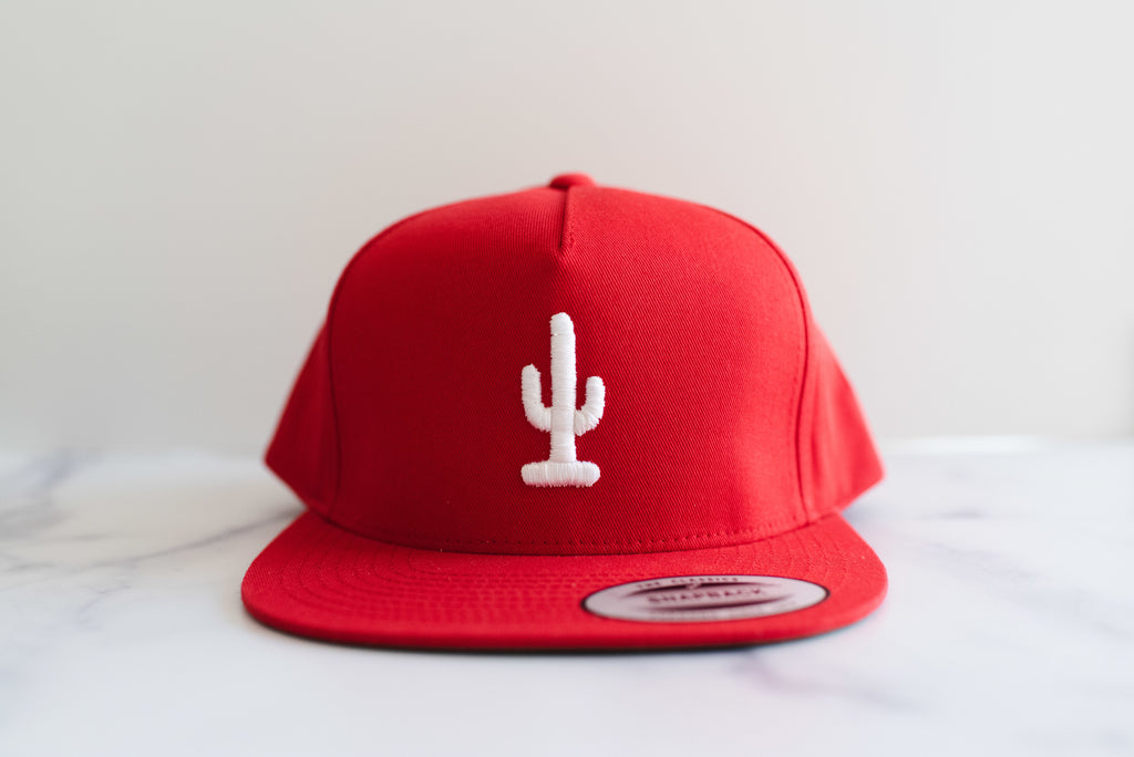 Cactus Snapback Hat | Red