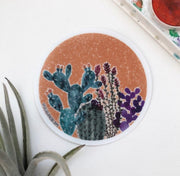 Orange Cactus Sticker
