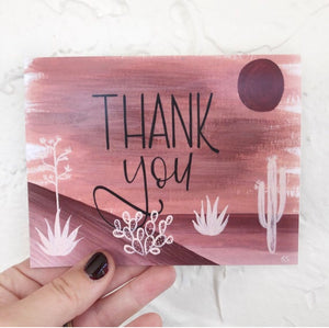 Thank You Desert Hue Greeting Card