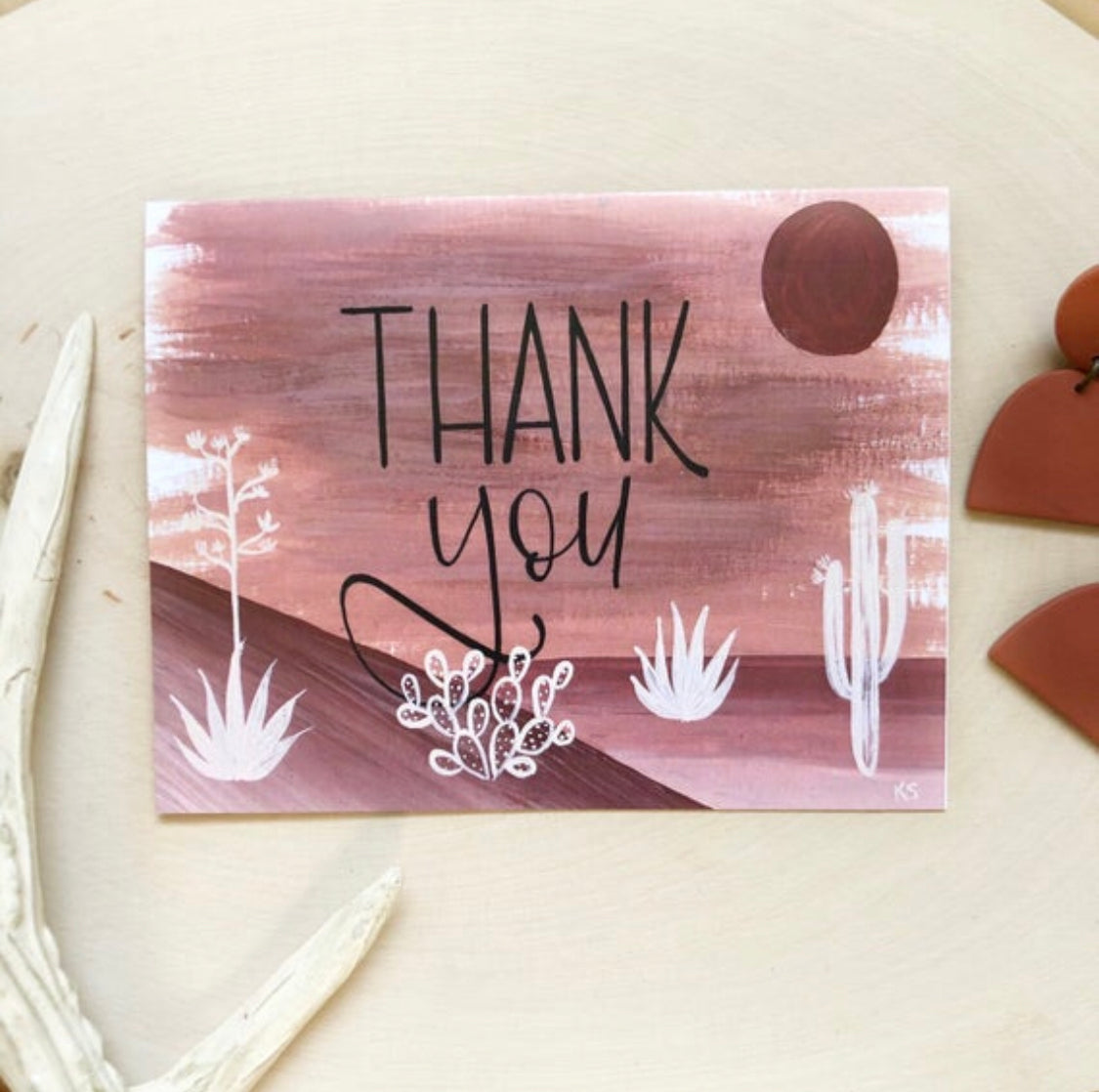 Thank You Desert Hue Greeting Card