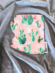 AZ Pocket Tee | Pink Cactus