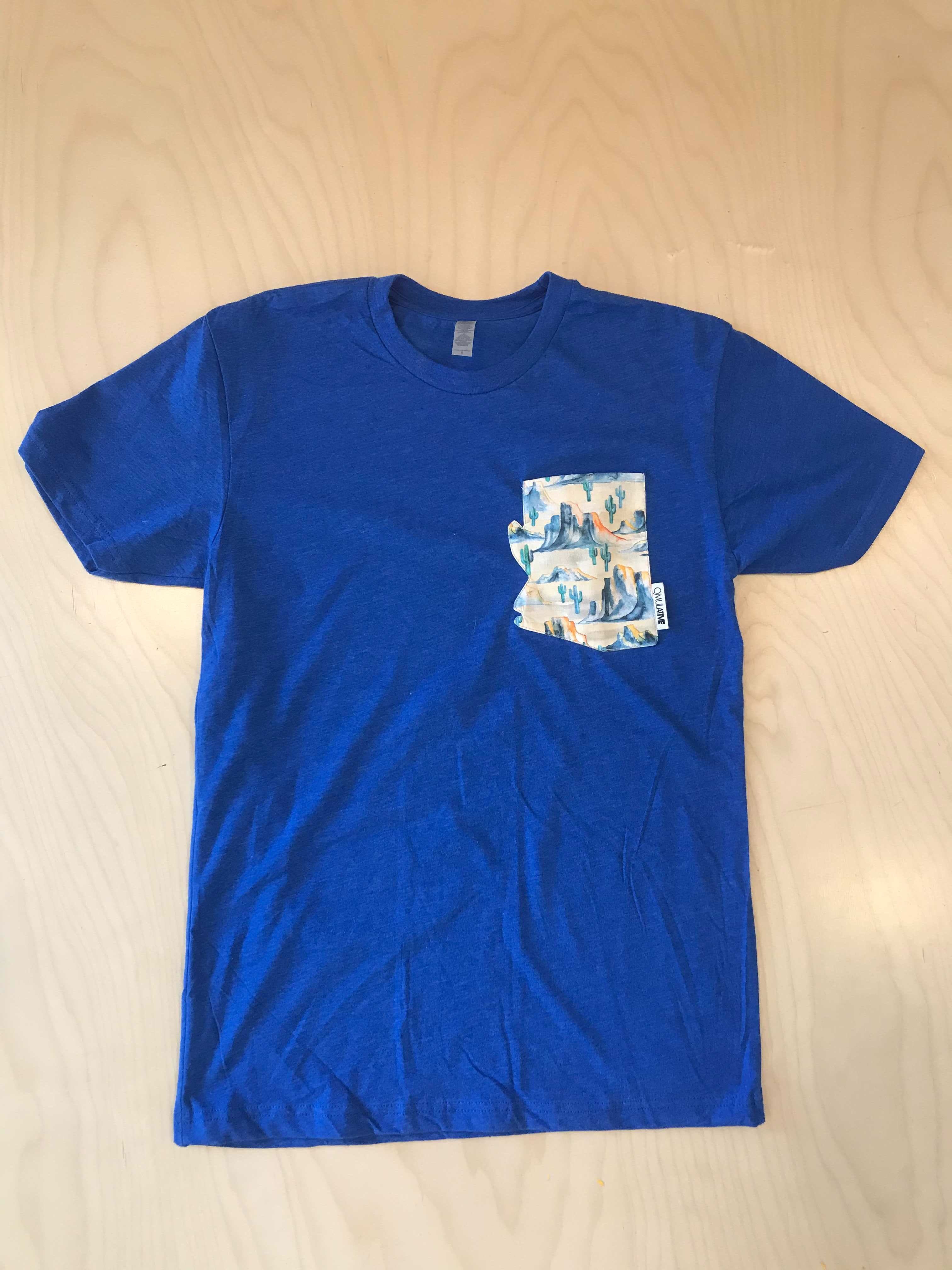AZ Pocket Tee | Blue Desert