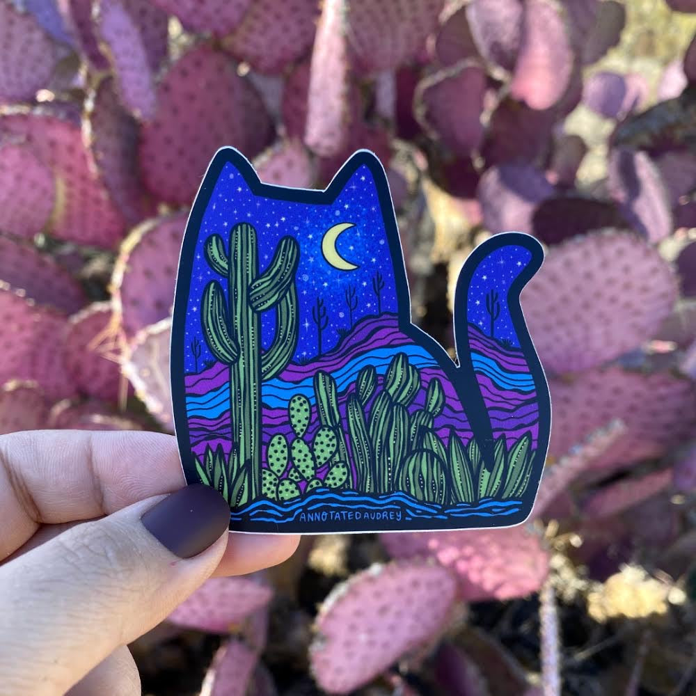 Desert Cat Sticker