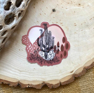 Minimal Desert Cactus Sticker
