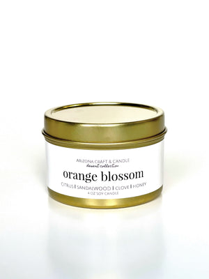 Orange Blossom Travel Candle Tin