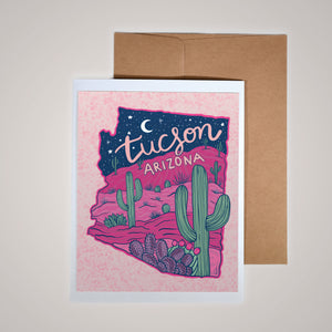 Pink Tucson Greeting Card