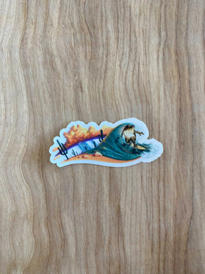 Surfin' Toad Sticker