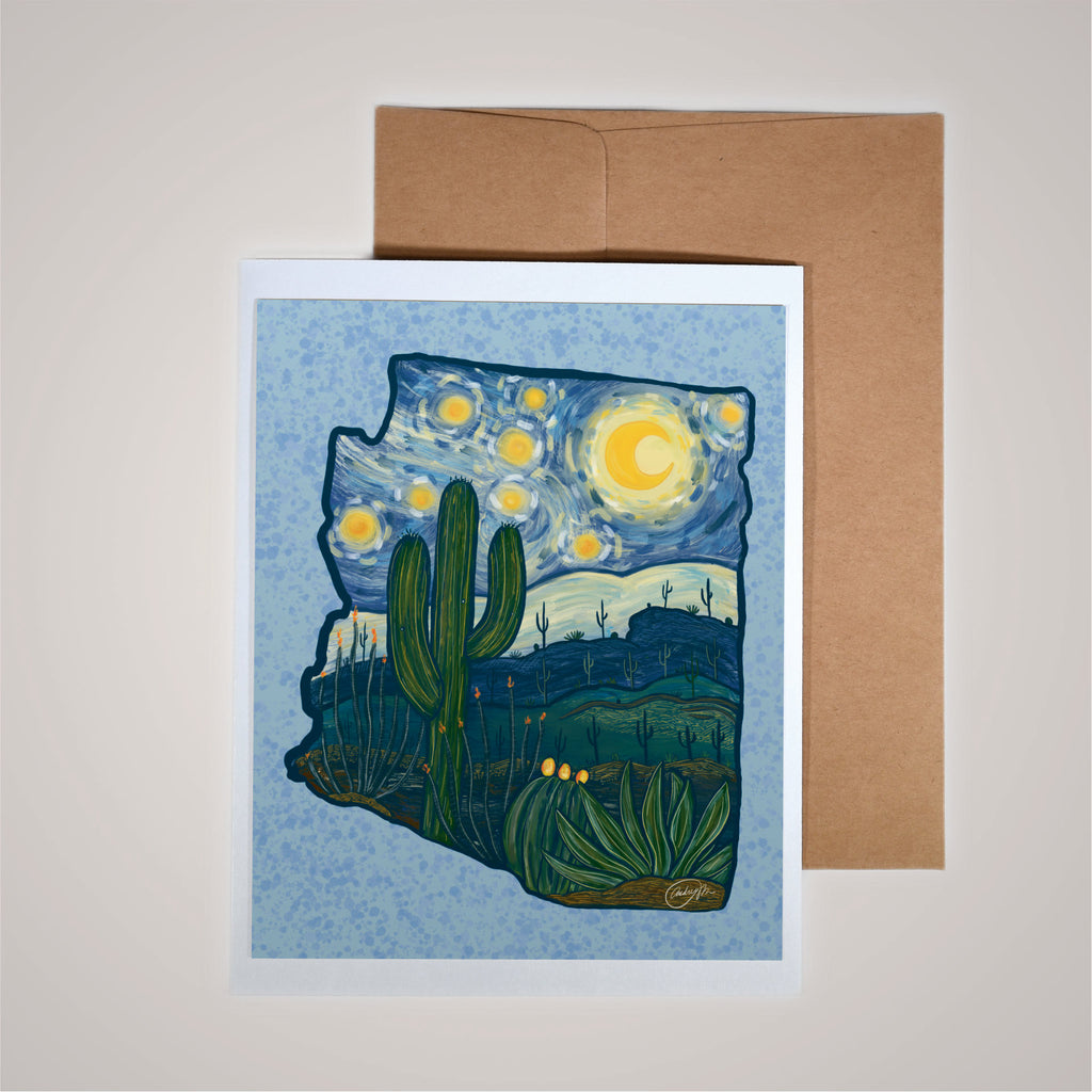 A Starry Night in AZ Greeting Card