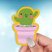 Squat Kawaii Cactus Sticker