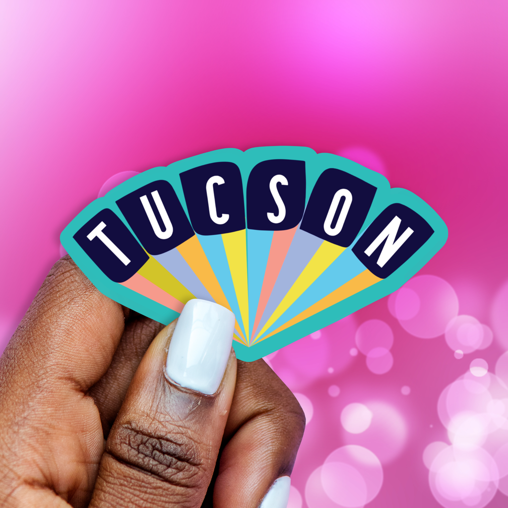 Tucson Retro Sunburst Sticker