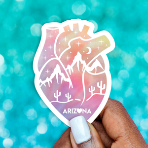 Te Amo Arizona Holographic Vinyl Sticker