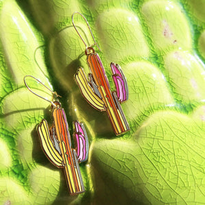 Technicolor Saguaro Earrings