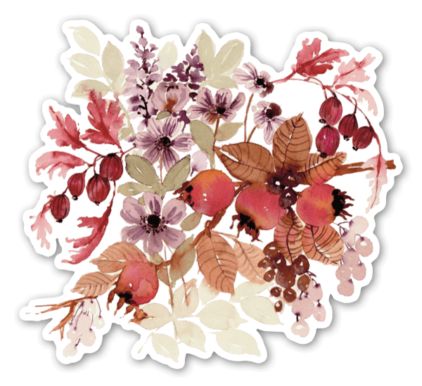 Fall Floral Botanical Sticker