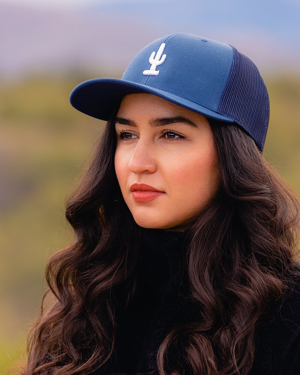 Cactus Trucker Hat | Navy